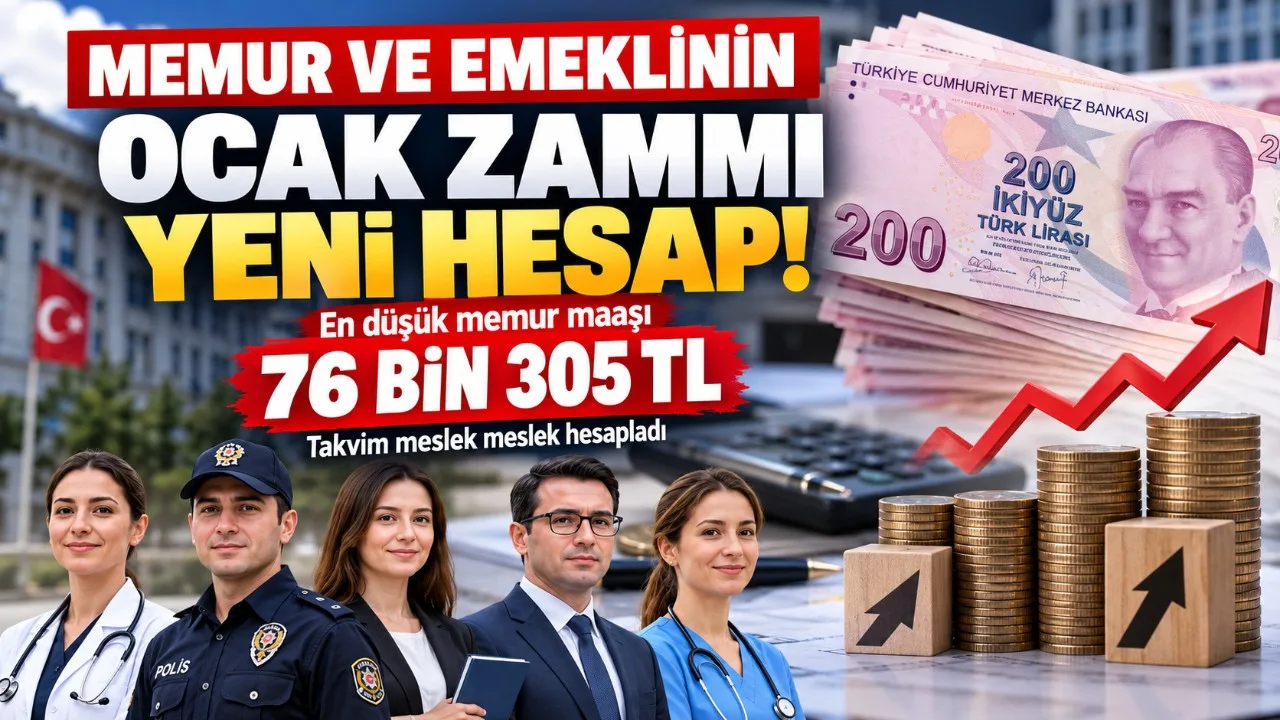 Emekli ve Memur maaşları Ocak'ta 76 bin TL'yi aşabilir
