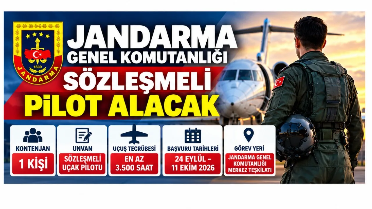 Jandarma sözleşmeli pilot alımı başladı