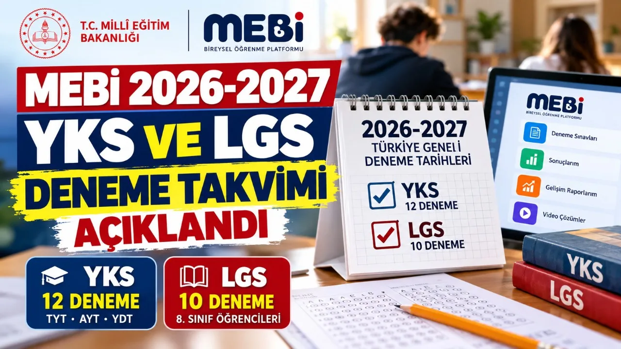 MEBİ YKS ve LGS Deneme Takvimi Açıklandı: İşte Tarihler
