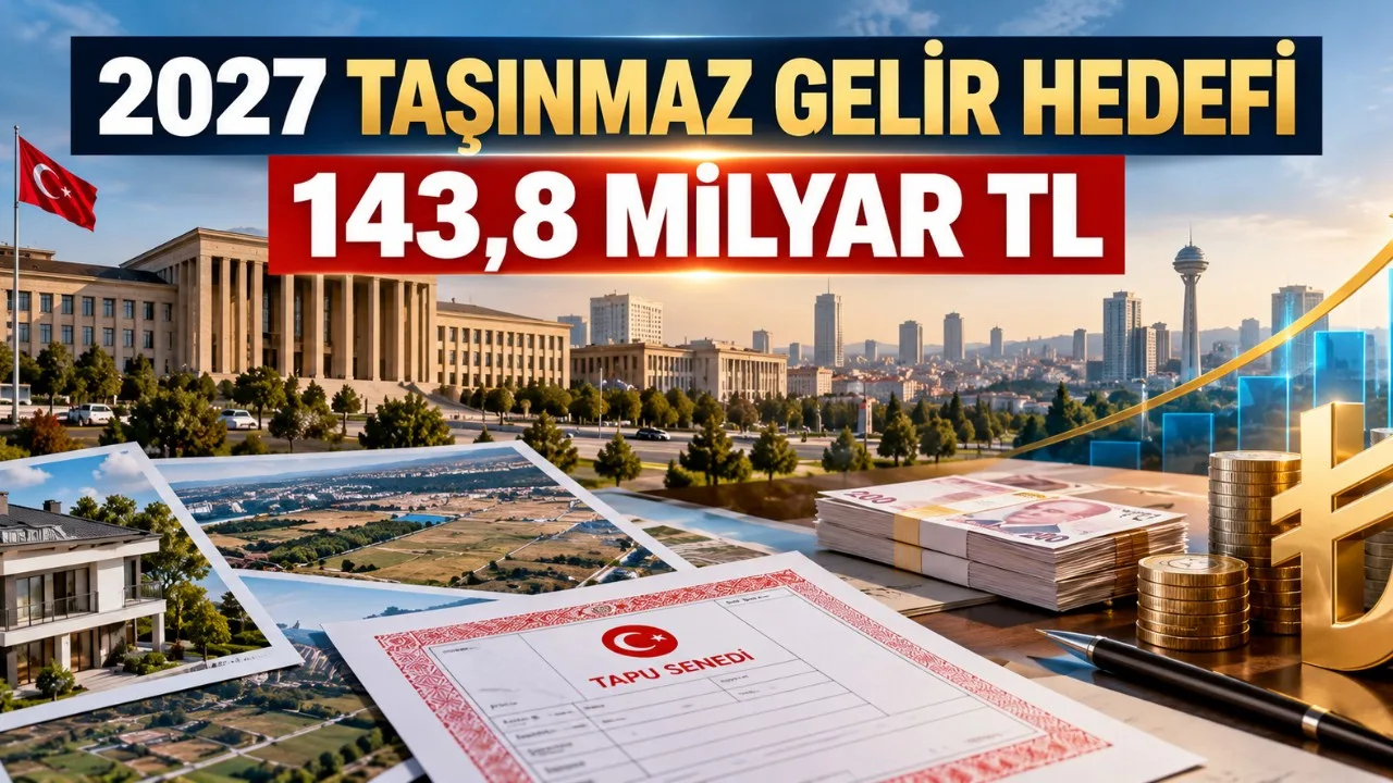2027 Taşınmaz Gelir Hedefi 143,8 Milyar Liraya Çıktı