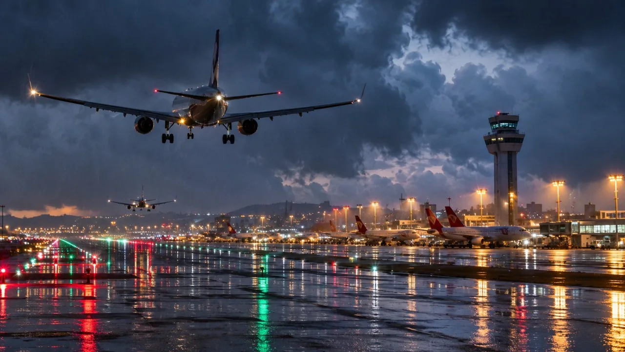 İstanbul'da olumsuz hava 46 uçağı etkiledi
