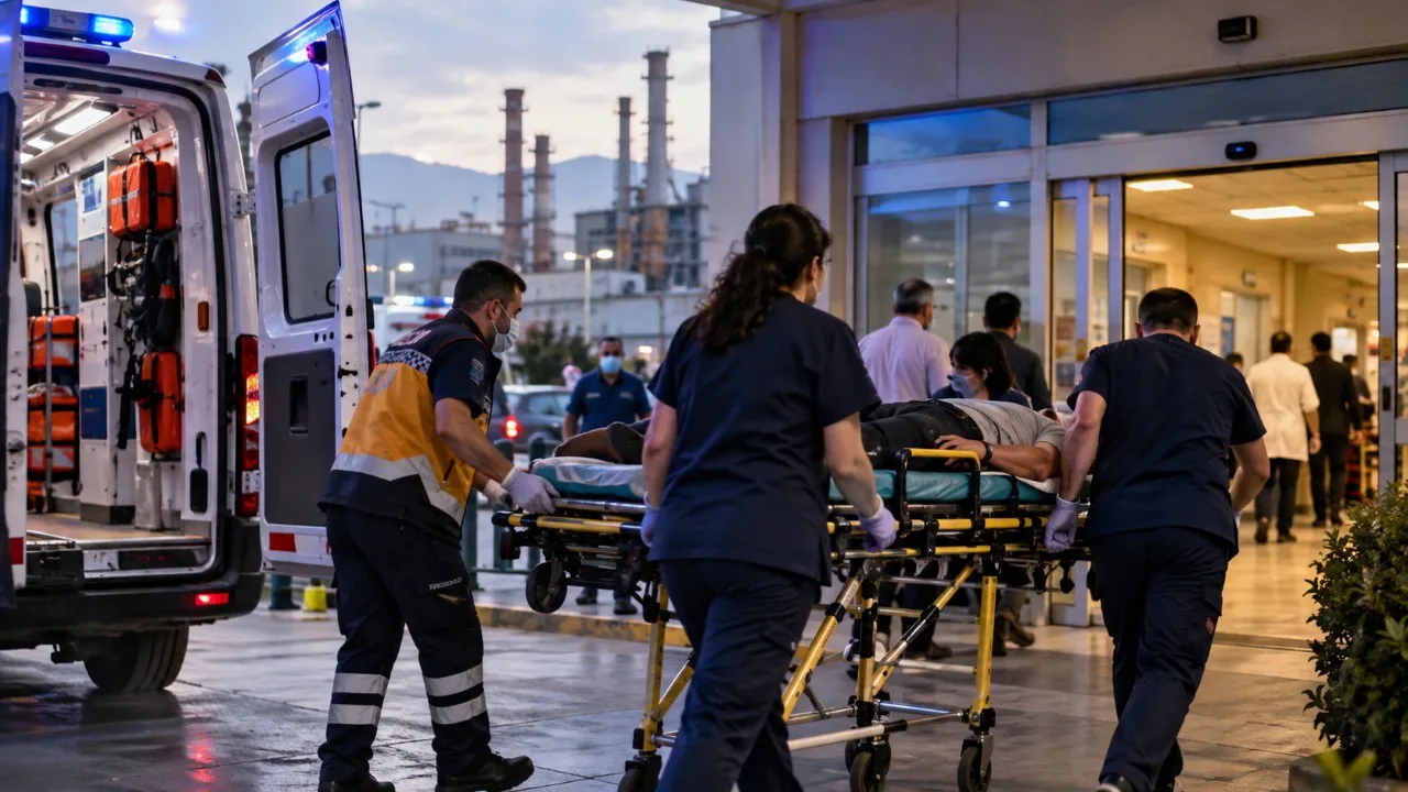 Kemalpaşa'da 80 işçi gıda zehirlenmesi şüphesiyle.