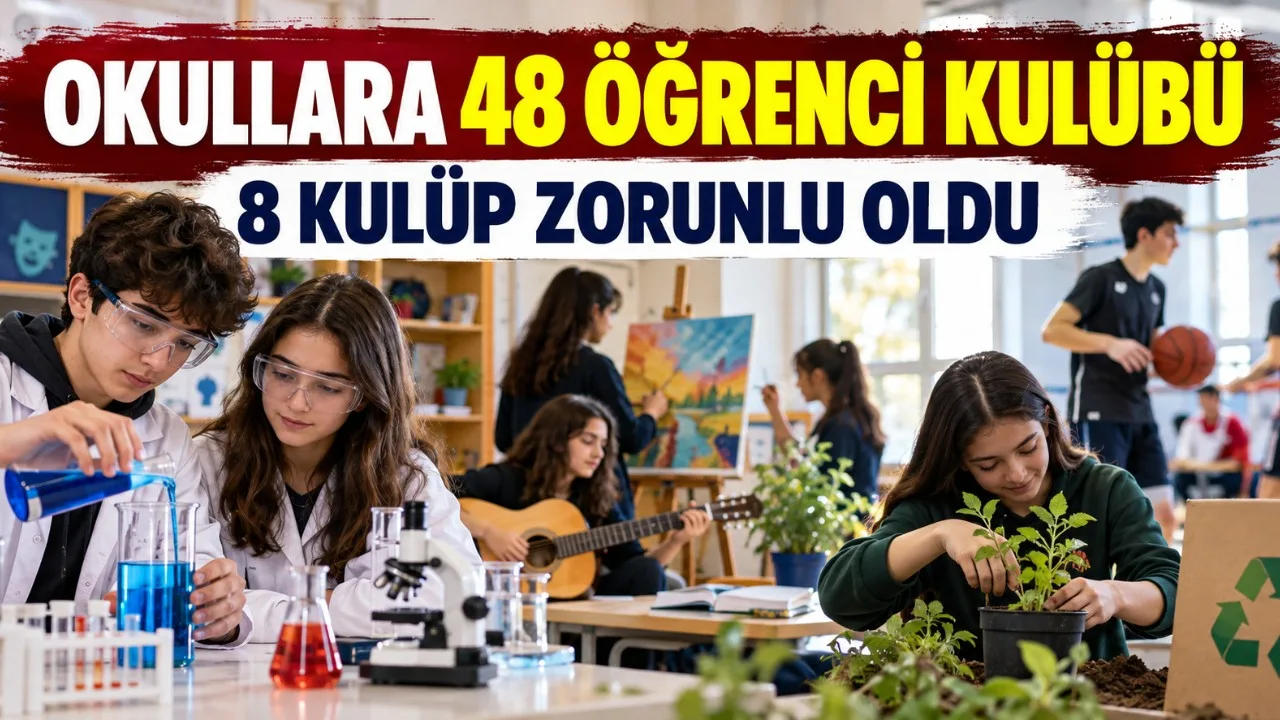 MEB'den 8 Zorunlu Kulüp: Okullarda Yeni Dönem
