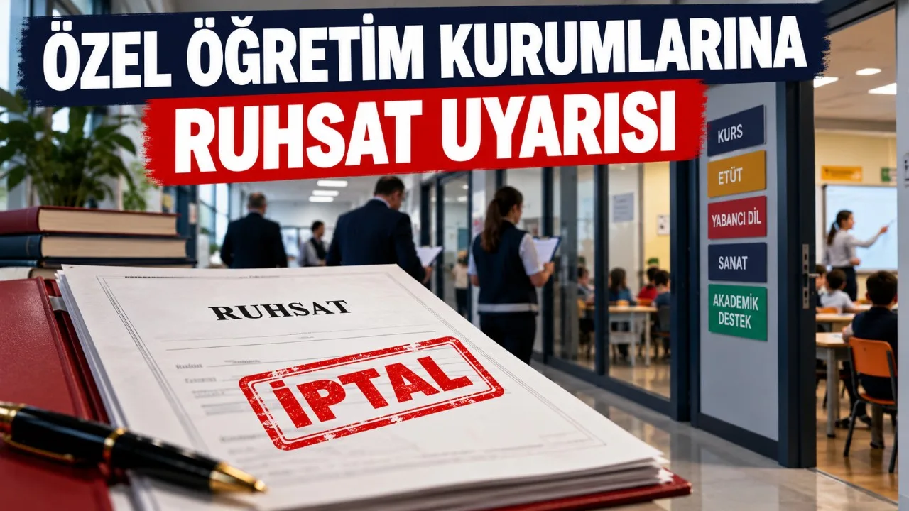 MEB'den özel okullara ruhsat iptali uyarısı