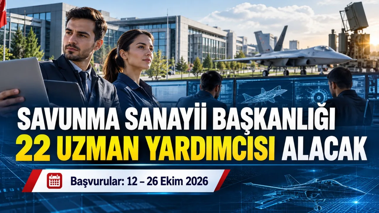 Savunma Sanayii Başkanlığı 22 Uzman Yardımcısı Alıyor