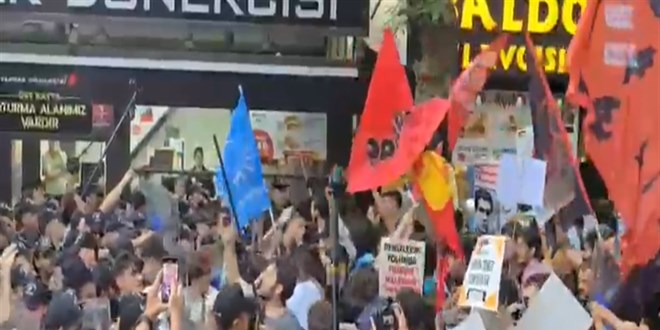 Müsaadesiz Filistin gösterisinde polise saldıran kümeye müdahale: 6 gözaltı