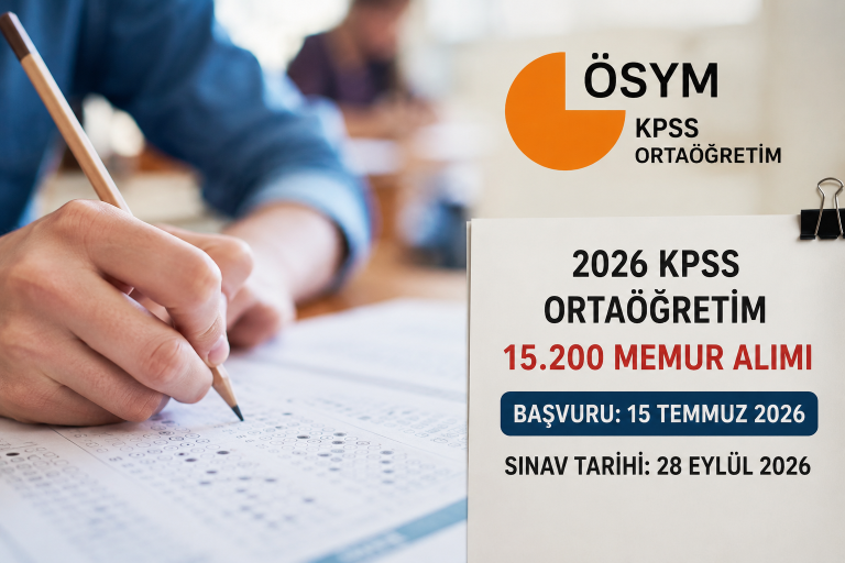 KPSS Ortaöğretim 2026: 15 Bin 200 Memur Alımı Kadro Dağılımı